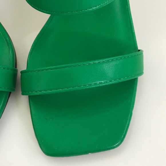 BAMBOO Green Heeled Mule Sandals Slip On Premiere Women’s Size 6.5 - Picture 4 of 16